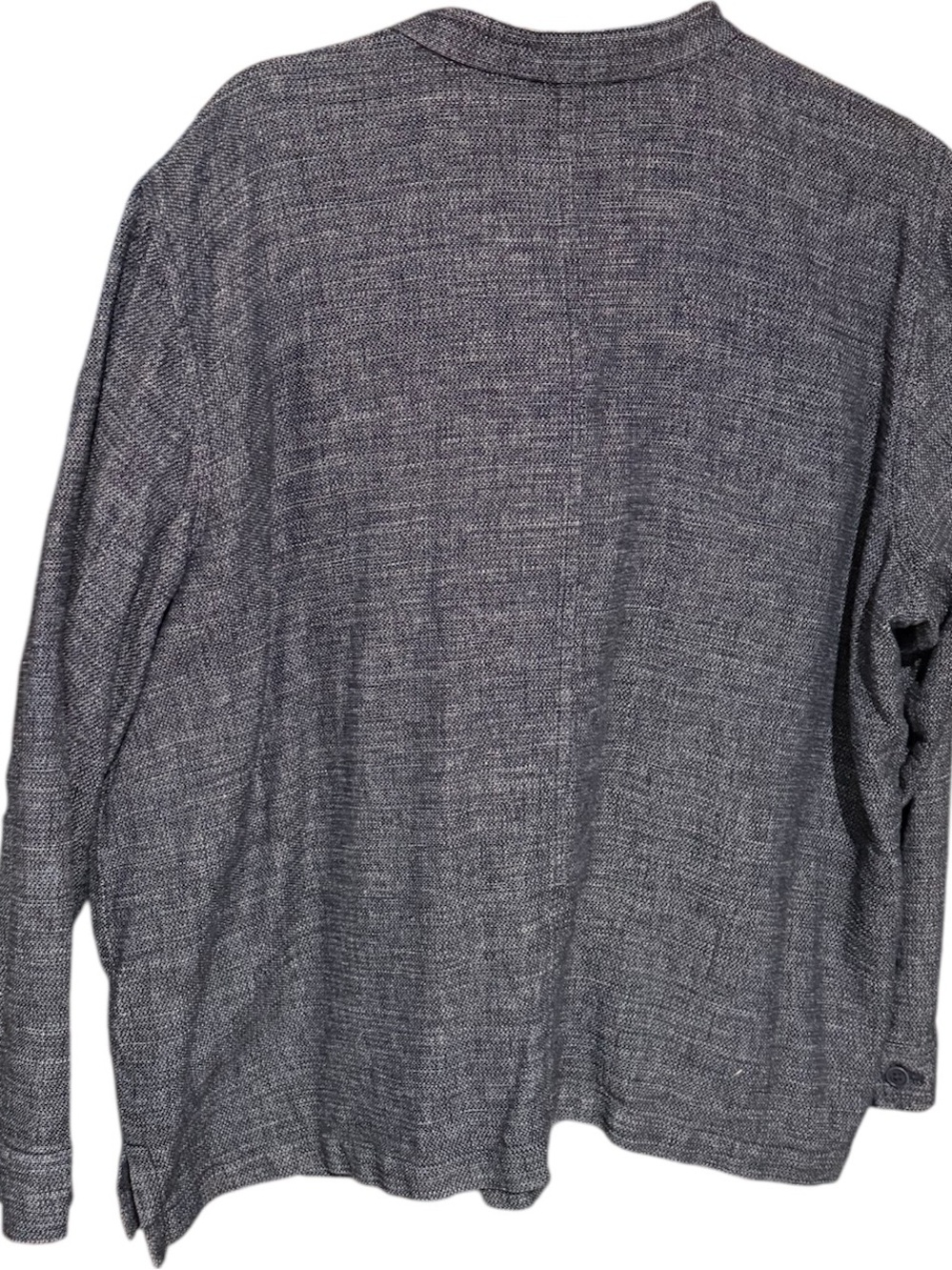 Eileen Fisher Charcoal Heather Open-Front Linen Jacker